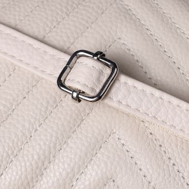 Модная сумка прошита треугольниками из натуральной кожи Vintage 22910 Белый