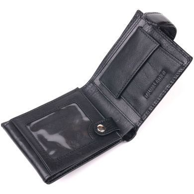 Класичний чоловічий гаманець із натуральної шкіри ST Leather 19407 Чорний