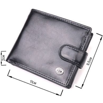 Класичний чоловічий гаманець із натуральної шкіри ST Leather 19407 Чорний