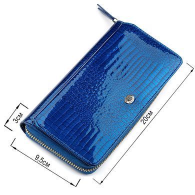 Кошелек женский ST Leather 18435 (S7001A) лакированный Синий