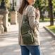 Трендовая женская слинг сумка через плечо из экокожи Vintage 22755 Зеленый