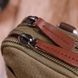 Компактная сумка-чехол на пояс с металлическим карабином из текстиля Vintage 22224 Оливковый
