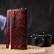 Стильное портмоне клатч из натуральной кожи с тиснением под змею CANPELLINI 21538 Разноцветное