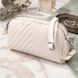 Модная сумка прошита треугольниками из натуральной кожи Vintage 22910 Белый
