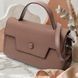 Женская сумка с геометрическим клапаном из натуральной кожи Vintage 22630 Коричневая