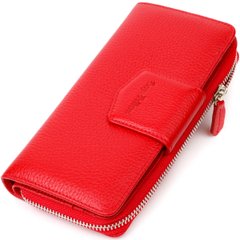 Вместительный женский кошелек с блоком для карт и документов из натуральной кожи Tony Bellucci 21956 Красный