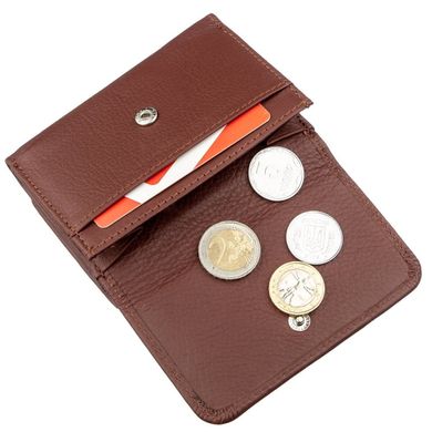 Жіночий гаманець з монетницьою на кнопці ST Leather 18887 Коричневий