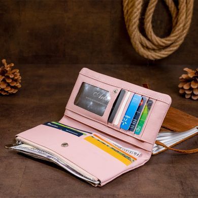Вертикальный кошелек на кнопке женский ST Leather 19201 Розовый