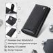 Лакированный кожаный кошелек с блоком для кредитных карт ST Leather 22683 Черный