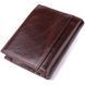 Вертикальний чоловічий гаманець із натуральної шкіри Vintage sale_15096 Коричневий