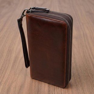 Чоловічий клатч із натуральної шкіри Vintage 23064 Коричневий
