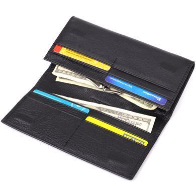Солидный женский кошелек из натуральной кожи ST Leather 23088 Черный
