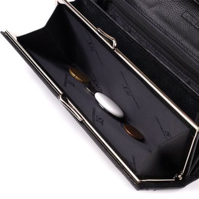 Солидный женский кошелек из натуральной кожи ST Leather 23088 Черный