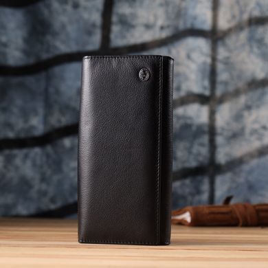 Солидный женский кошелек из натуральной кожи ST Leather 23088 Черный