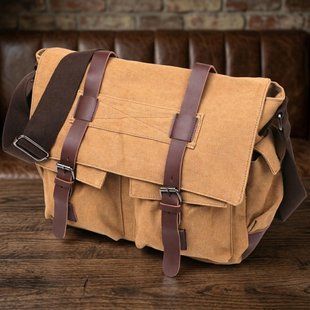 Сумка на плече текстильна Vintage 20149 Пісочна