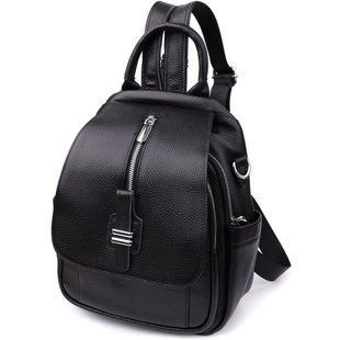 Женский рюкзак из натуральной кожи Vintage 23058 Черный