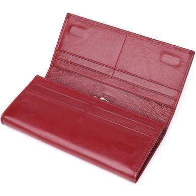 Вместительный женский кошелек из натуральной кожи ST Leather 23089 Бордовый