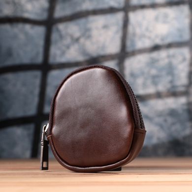 Небольшой кошелек для монет из натуральной кожи Vintage sale_15101 Коричневый