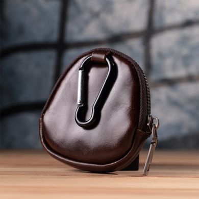 Небольшой кошелек для монет из натуральной кожи Vintage sale_15101 Коричневый