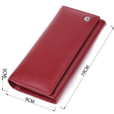 Вместительный женский кошелек из натуральной кожи ST Leather 23089 Бордовый