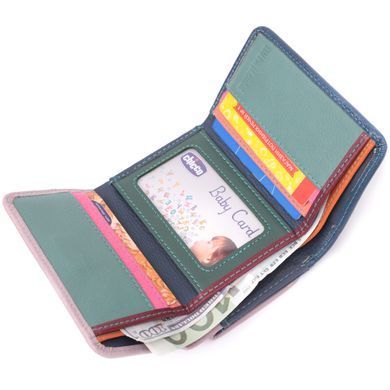 Практичный кошелек для девушек из натуральной кожи ST Leather 22496 Разноцветный