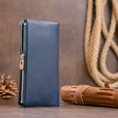 Вертикальний гаманець на кнопці жіночий ST Leather 19203 Темно-синій