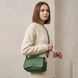 Кожаная женская сумка в красивом цвете и с фигурным клапаном Vintage 22430 Зеленая