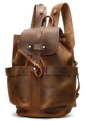 Дорожній рюкзак матовий Vintage 14888 Коньячний