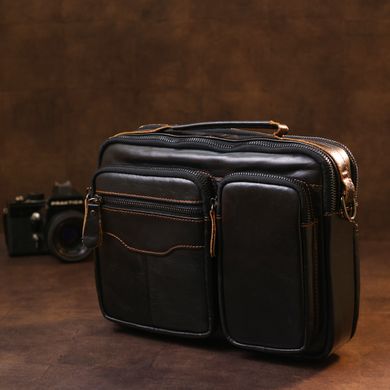 Кожаная мужская сумка Vintage 20469 Черный
