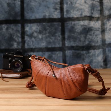 Полукруглая женская сумка из натуральной кожи Vintage 22934 Коричневый