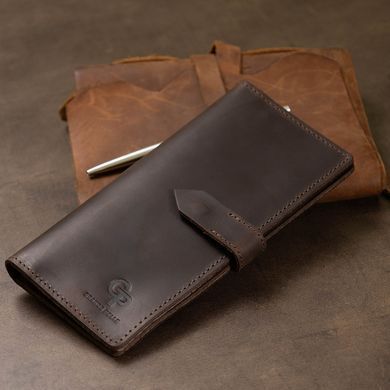 Кожаное мужское матовое портмоне GRANDE PELLE 11515 Коричневый