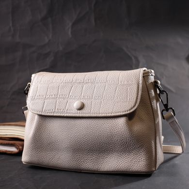 Умопомрачительная женская сумка из натуральной кожи Vintage 22331 Белая