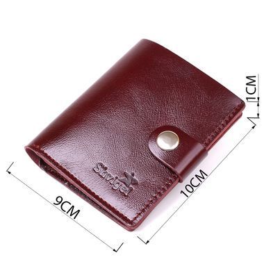 Классическое кожаное портмоне Shvigel 16505 Бордовый