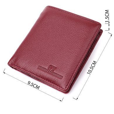 Маленький жіночий гаманець із натуральної шкіри ST Leather 19467 Бордовий