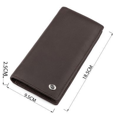 Мужской купюрник ST Leather 18368 (ST148) функциональный Коричневый