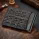 Затискач CROCODILE LEATHER 18169 з натуральної шкіри крокодила Чорний