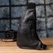 Сумка для мужчин с большим количеством карманов из натуральной кожи Vintage 22957 Черный