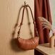 Полукруглая женская сумка из натуральной кожи Vintage 22934 Коричневый