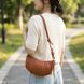 Полукруглая женская сумка из натуральной кожи Vintage 22934 Коричневый