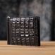Затискач CROCODILE LEATHER 18169 з натуральної шкіри крокодила Чорний