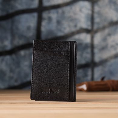 Чоловічий гаманець для карток із натуральної шкіри ST Leather 23091 Чорний