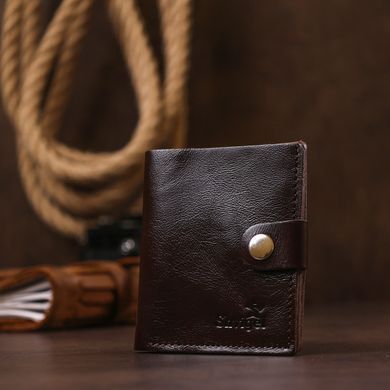 Класичне чоловіче портмоне із натуральної шкіри Shvigel 16506 Коричневий