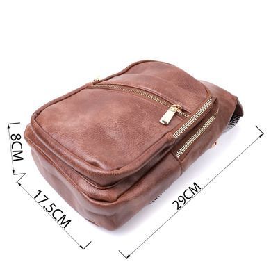 Модна жіноча сумка з однією лямкою через плече з екошкіри Vintage 22760 Коричневий