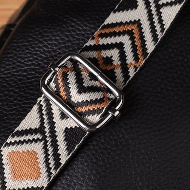 Женская сумка слинг из натуральной кожи Vintage 22935 Черный