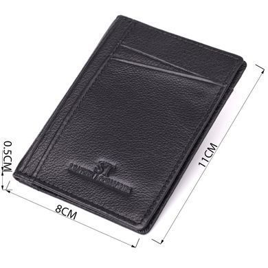 Чоловічий гаманець для карток із натуральної шкіри ST Leather 23091 Чорний