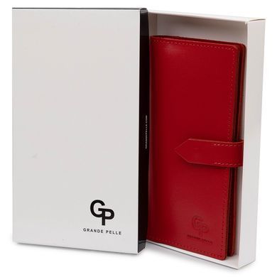 Шкіряне жіноче портмоне GRANDE PELLE 11516 Червоний