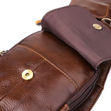 Чоловіча сумка через плече з натуральної шкіри Vintage 22959 Коричневий