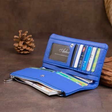 Вертикальный кошелек на кнопке унисекс ST Leather 19205 Синий
