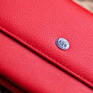 Женский кожаный клатч для карт купюр и телефона ST Leather 19366 Красный