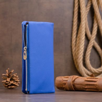 Вертикальный кошелек на кнопке унисекс ST Leather 19205 Синий